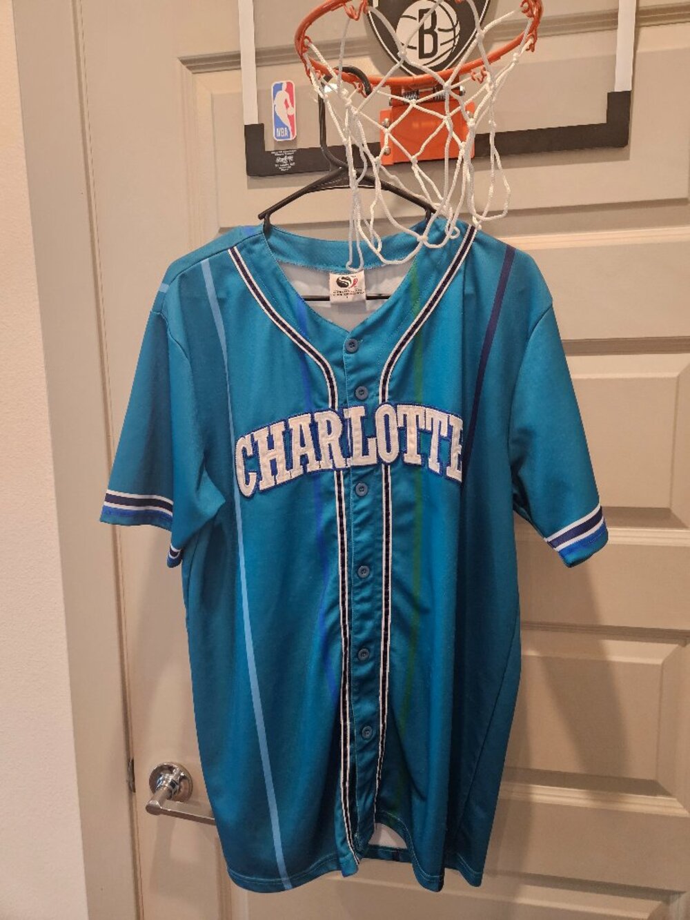 Charlotte Hornets Baseball Jersey